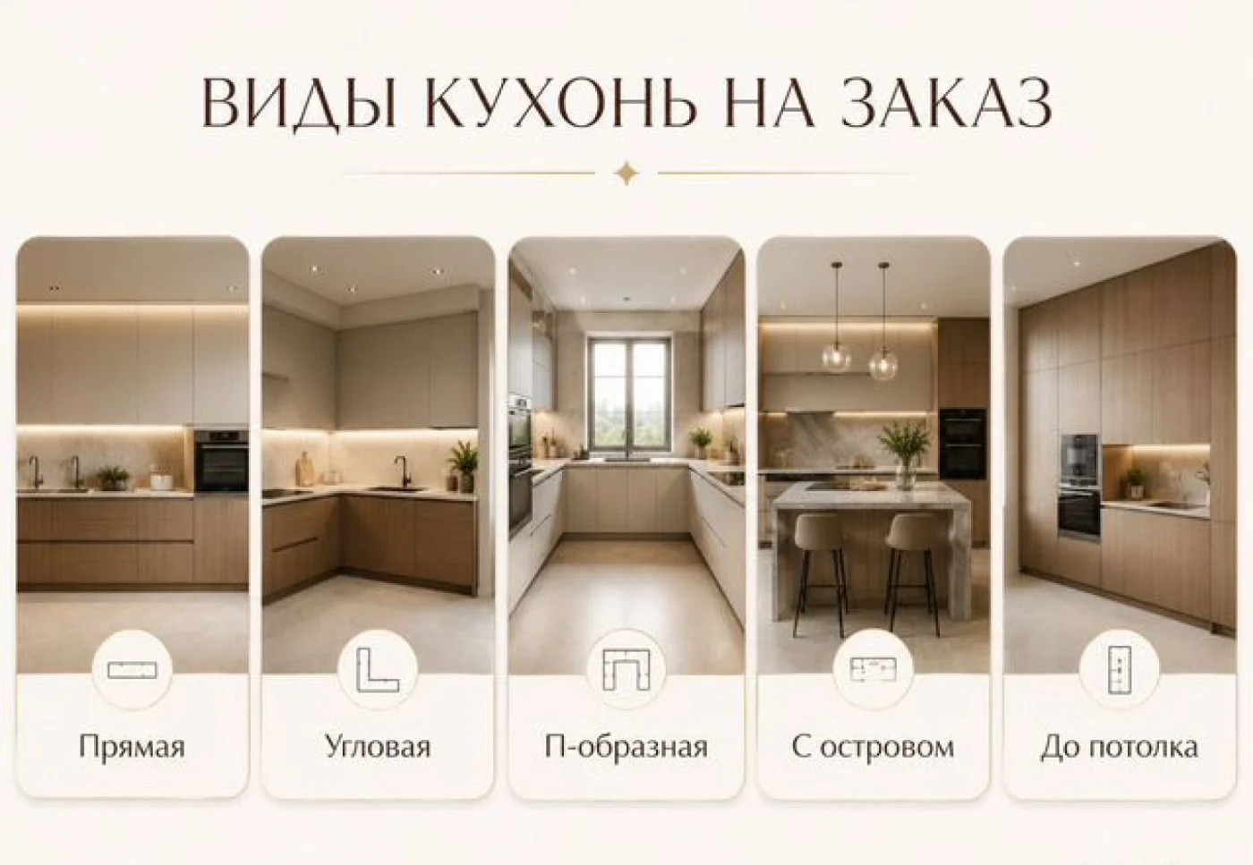 Кухня на заказ по размерам с гарантией 10 лет