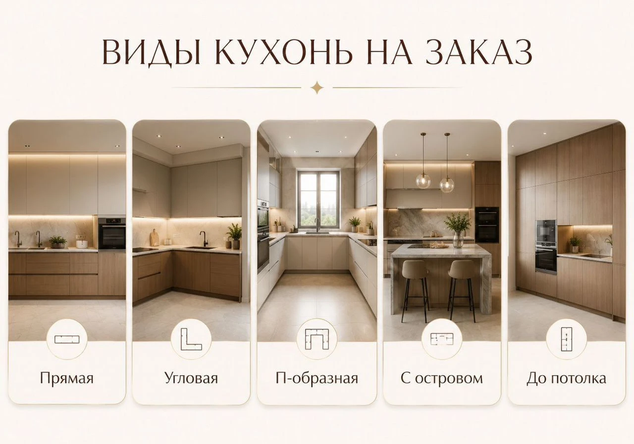 Кухни на заказ по индивидуальным размерам
